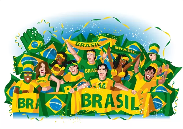 Brazil soccer fans