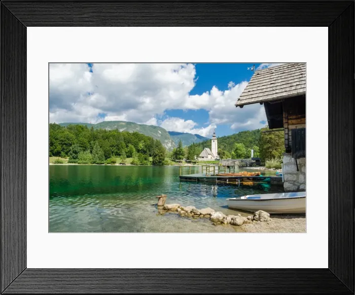 Framed Print : Church of St John the Baptist, Bohinj Lake, Slovenia Framed Print : Church of St John the Baptist, Bohinj Lake, Slovenia