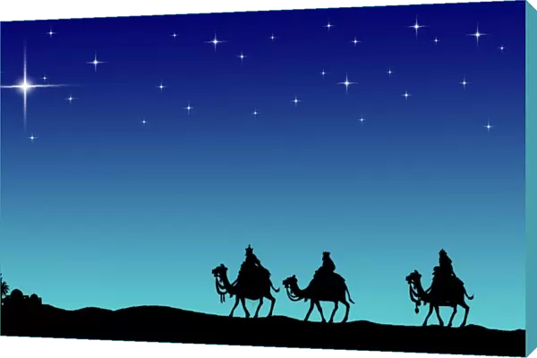 Three wisemans and the star of Bethlehem
