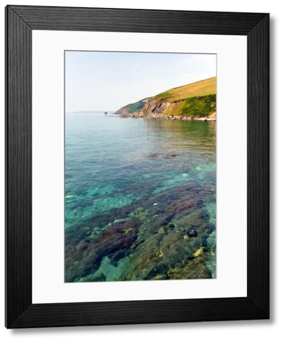 Framed Print : Clear blue sea Portwrinkle Cornwall Framed Print : Clear blue sea Portwrinkle Cornwall