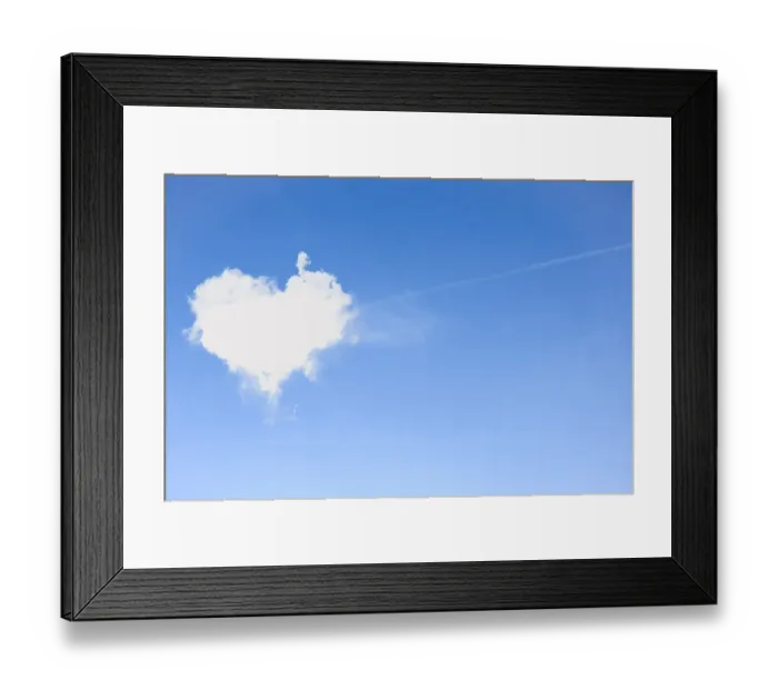 Framed Print : Herz Wolken Framed Print : Herz Wolken