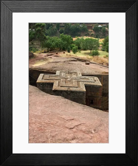 Framed Print : Eglise de Lalibela, Ethiopie Framed Print : Eglise de Lalibela, Ethiopie