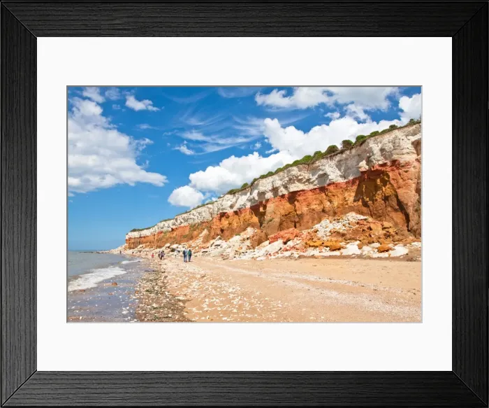 Framed Print : panorama of the layered cliffs at Hunstanton Framed Print : panorama of the layered cliffs at Hunstanton