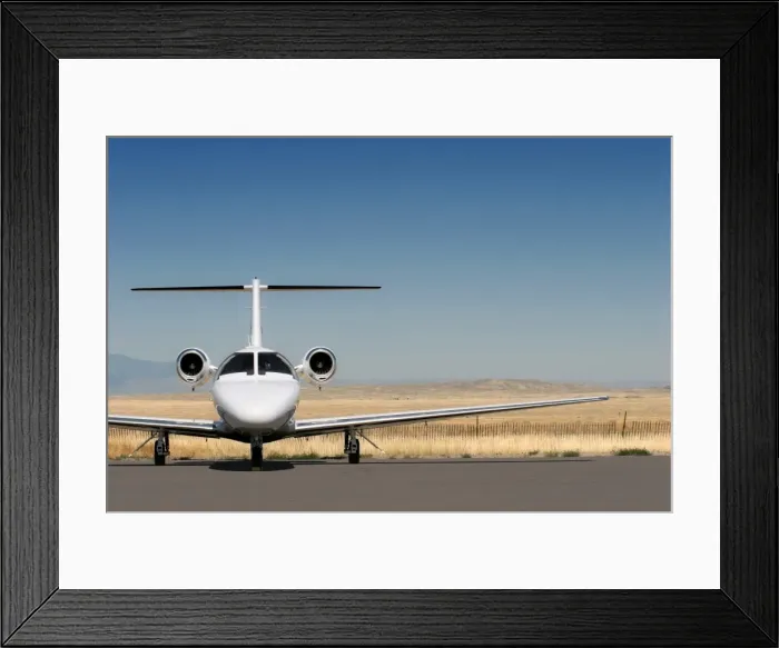 Framed Print : private corporate jet