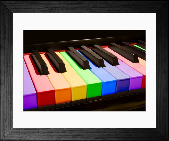 Framed Print : the rainbow piano Framed Print : the rainbow piano