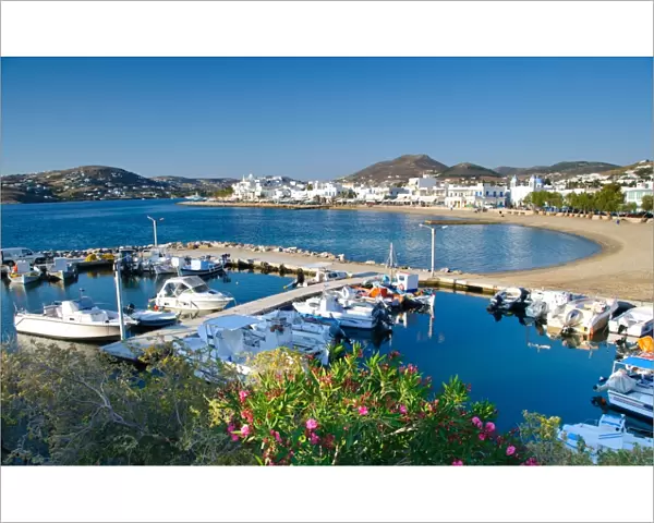 Port in Parikia on Paros island in Cyclades, Greece