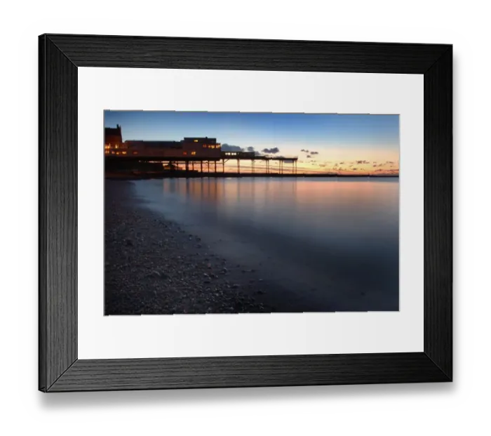 Framed Print : aberystwyth pier by night