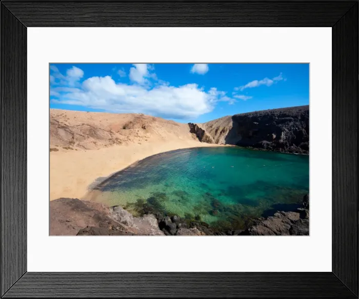 Framed Print : Papagayo Beach in Lanzarote Framed Print : Papagayo Beach in Lanzarote