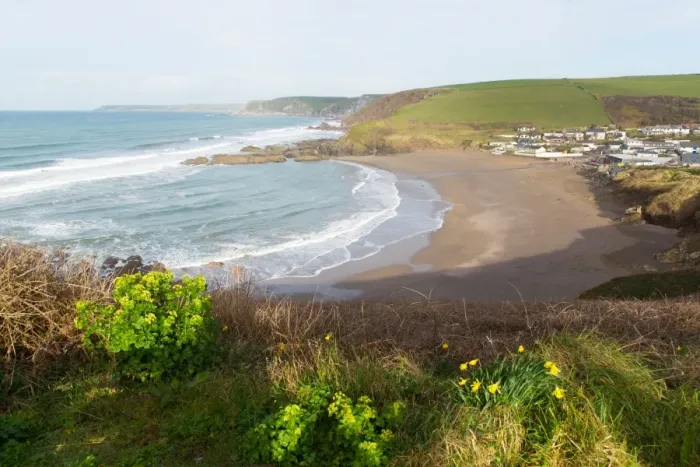 Framed Print : Challaborough coast South Devon England uk near Bigbury Framed Print : Challaborough coast South Devon England uk near Bigbury