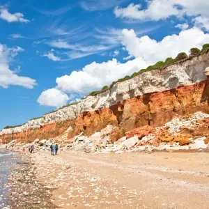 panorama of the layered cliffs at Hunstanton panorama of the layered cliffs at Hunstanton