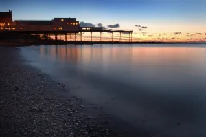 aberystwyth pier by night