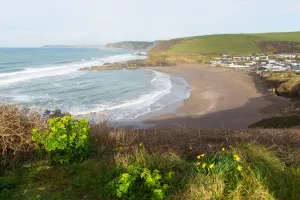 Challaborough coast South Devon England uk near Bigbury