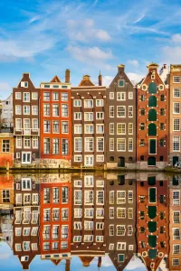 Traditional dutch buildings, Amsterdam