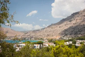 A view of Pefkos, Rhodes, Greece